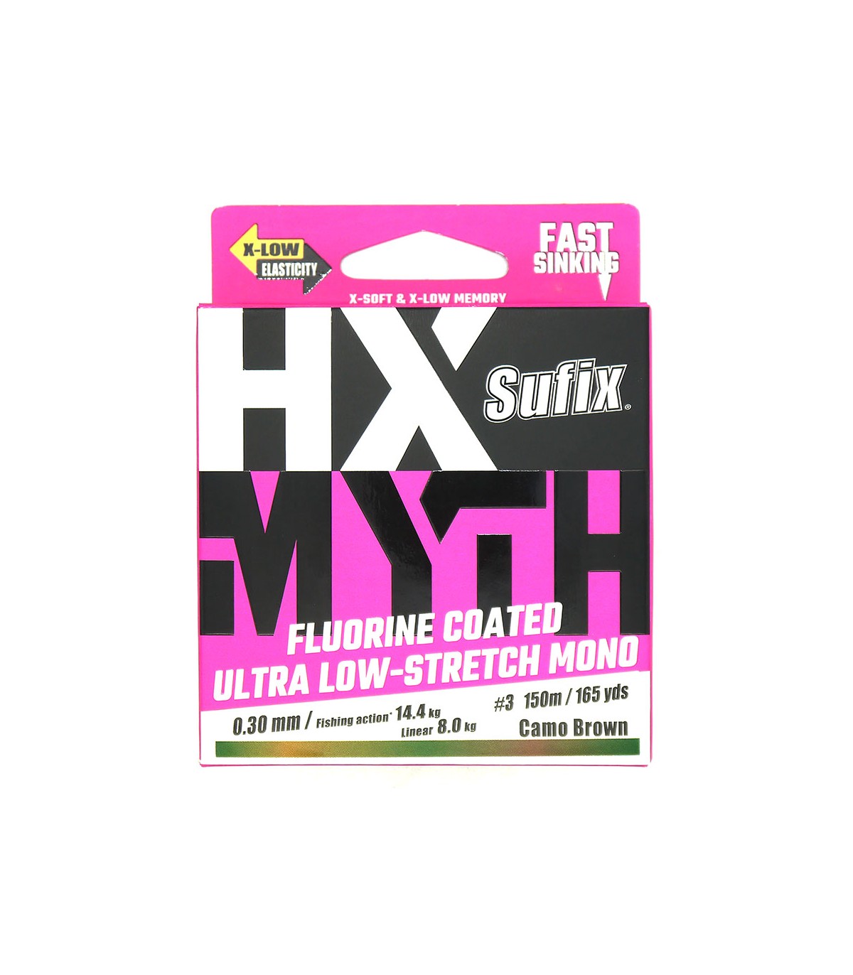 NYLON SUFIX HX-MYTH FAST SINKING CAMO BROWN 1 NYLON SUFIX HX-MYTH FAST SINKING CAMO BROWN